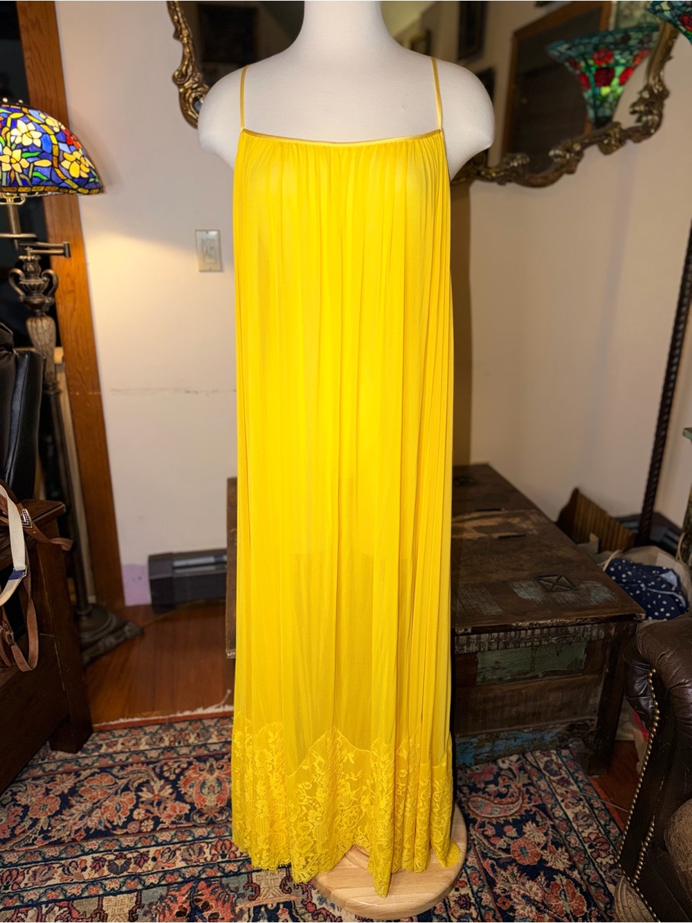 NWT Sunshine Lace-Hem Maxi Gown by We are HAH